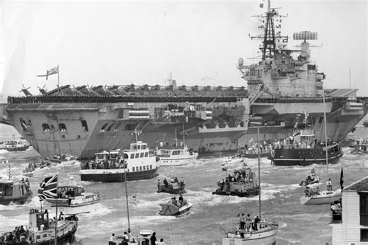 Glorious retro pictures of world's oldest aircraft carrier HMS Hermes