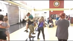 BEST SURPRISE EVER: It doesn't get much better than this! He wasn't supposed to make it to his little brother's graduation, but when this high school senior realized his brother was home from overseas, he busted out into a full-on sprint and tackled him! ❤️ STORY: fox13news.com/trending/260153982-story | FOX 13 News - Tampa Bay