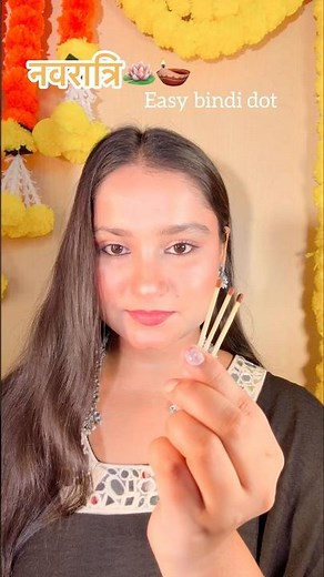 Easiest Bindi Hack 🪷 Navratri Special Look 🦚
