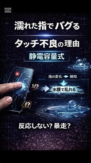 「濡れた指でスマホが反応しない“本当の理由”」 #雑学 #shorts