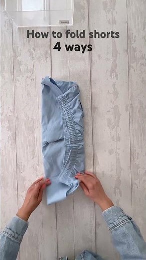 How to fold shorts 4 ways #foldingclothes #organization #travel