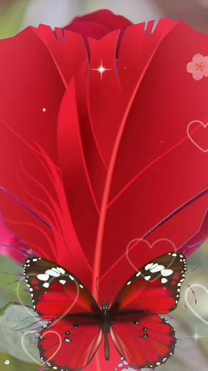 Animated Flower and Butterfly Display for Relaxation
