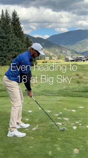 18th hole at Big Sky from yesterdays round. 423 yards with a creek that cuts through the fairway.