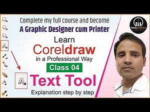 Coreldraw Basic Lesson-4, Use of Text Tool by #Hind Graphics, #hindgraphics