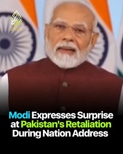 During a national address, Indian Prime Minister Narendra Modi expressed surprise at Pakistan’s swift and unexpected retaliation following recent tensions between the two countries. | Pakistan Republic