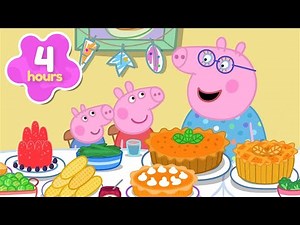 Peppa Celebrates THANKSGIVING 🍽️ Aunt Dottie Comes to Visit! 💙 Peppa Pig Full Episodes | 4 Hours