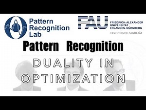 Pattern Recognition [PR] Episode 24 - Duality in Optimization