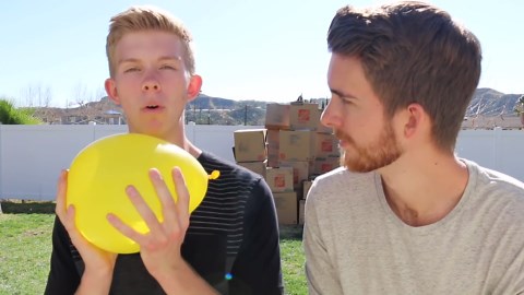 Knock Down the Box Fort Battle!