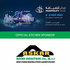 Hospitality Qatar 2023 is pleased to welcome ASKAR to this year’s edition as the event’s Official Kitchen Sponsor. ASKAR Industrial Co. W.L.L. is a leading manufacturer of stainless steel catering equipment established in Doha – Qatar in 1979 and became a renowned name in the State of Qatar through our excellent quality and hygienic emphasis on stainless steel manufacturing. It is the technology, reliability & safety of ASKAR products, hi-tech machinery, and highly skilled workforce that makes A