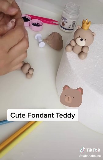 Adorable Fondant Teddy Bear Tutorial