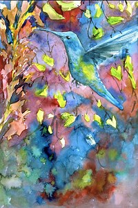 How to Paint a Hummingbird in Watercolour