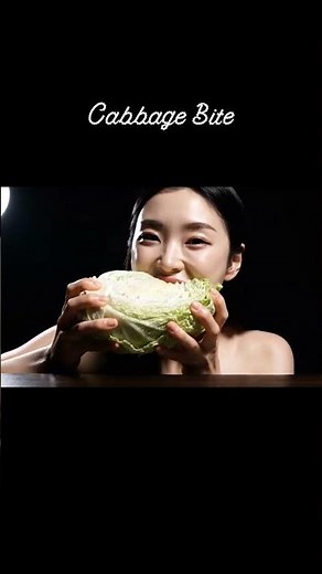 ASMR Eating Fresh Raw Cabbage