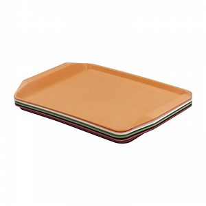 [Hot Item] Fast Food Tray Rectangular Plate Restaurant Commercial Serving Catering Tray with Handle