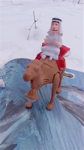 sheikh rides a camel #toys #funny #disney