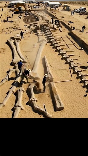 Massive Fossil Skeleton Found in Desert | Giant Prehistoric Creature Discovery #culturalheritage