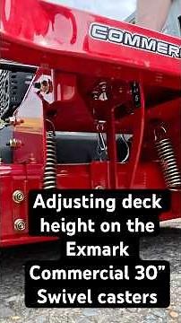 Adjusting Mowing Height on the Exmark Commercial 30” w/ Swiveling Casters