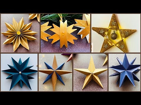 7 Easy Christmas Star Ideas | DIY Christmas Home Decorations | Christmas Tree Star