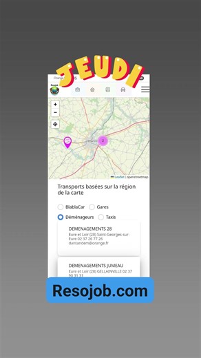 600 déménageurs référencés sur tous les territoires Resojob.com #resojob #déménageur #transport
