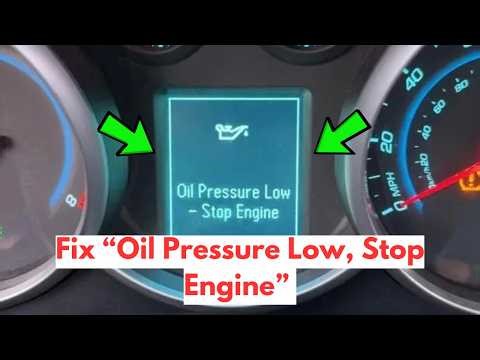 How to Fix "Oil Pressure Low Stop Engine" But Oil Is Full?
