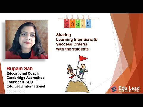 Sharing Learning Intentions & Success Criteria