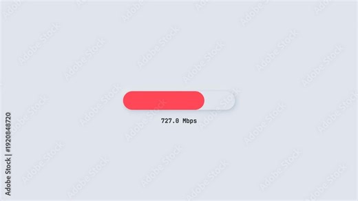 Modern Neumorphic Internet Speed Test Animation, Minimalist Network Connectivity Report UI, Creative Digital Bandwidth Metrics Video