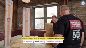Tallest stack of pancakes - 108.3 cm by Pancakes On The Rocks