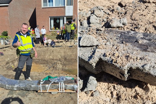 Workers Digging Up Road Find Wooden Beam—It May Be From a Viking Ship