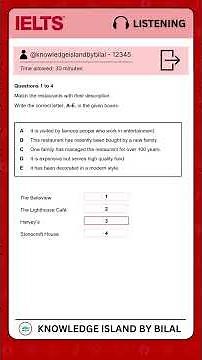 Computer Based IELTS Listening Test 2026 | IELTS Listening Practice Matching Description Task
