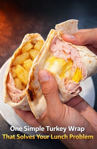 One simple turkey wrap that solves your lunch problem