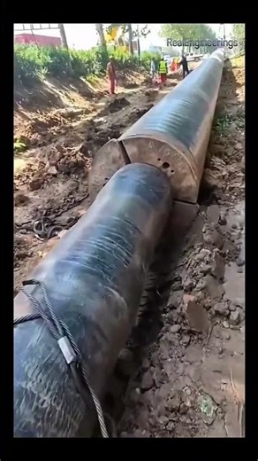 Trenchless Technology HDD Pipe Pullback 🌍🚇 ​Witness the incredible engineering of Horizontal.