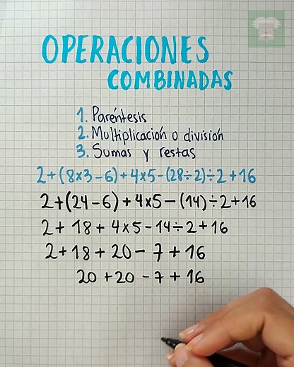357K views · 17K reactions | Resolver ejercicios de operaciones combinadas es súper sencillo  | Juegos Matemáticos | Facebook