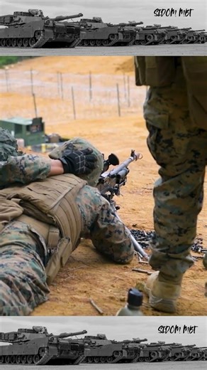 Routine machine gun shooting practice