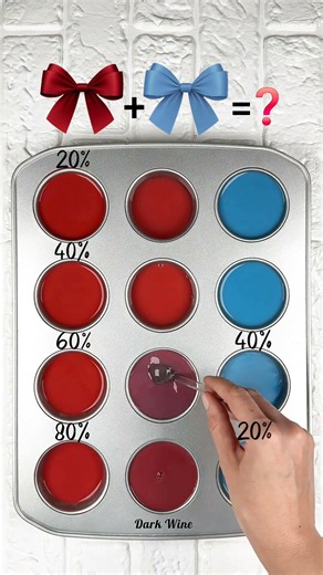 Red & Blue Color Mixing: 4 New Color Palette Ideas 🎨 #colormixing #colorconcept #colormix #shorts