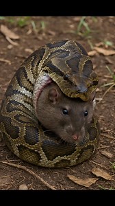 Giant Python Devours a Massive Rat King! Unbelievable Scene! #snake #rat #python #wildlife #reality | Video Animal