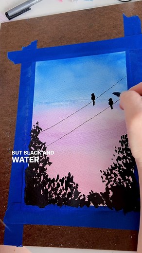 Andrea Nelson on Instagram: "Knowing how to make a gradient is like unlocking a cheat code to tons of different paintings! #watercolortutorial #learnwatercolor #easyart #easywatercolor #arttutorial #homeschoolart #beginnerart #instamom #makesomething"