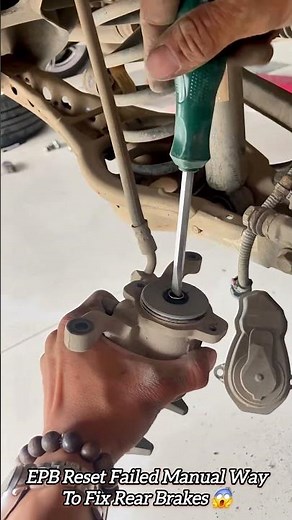 EPB Reset Failed Manual Way To Fix Rear Brakes 😱 #shorts #mechanic #automobile