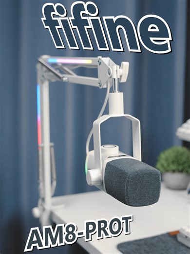 Fifine AM8ProT RGB Gaming Mic: XLR & USB, Chatmix