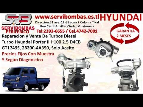 Reparacion de Turbo Hyundai Porter II, 2.5 D4CB, GT1749S, 28200-4A350, zona 7 Periferico Guatemala
