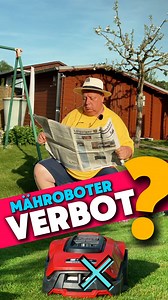 Das jetzt auch noch! 🙈 Da trifft unseren Sheriff dor Schlag 👨🏼‍🌾⚡️ Noch ein neues Verbot ⛔️ Das Mäh-Roboter-Verbot 🏎️ Was es damit wohl auf sich hat ⁉️ #mähroboter #rasenmähen #rasenroboter #verboten #Regeln #gartenliebe #gartenpflege #kleingarten #almanya #leipzig | Kleingartensheriff