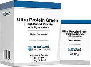 Douglas Laboratories Ultra Protein Green | Plant-Based Protein with Phytonutrients | 10 Sachets | French Vanilla Flavor