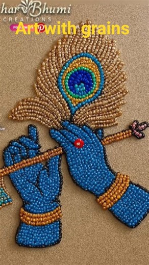 Very easy and wonderful art with grains how to draw it ? #art #drawing