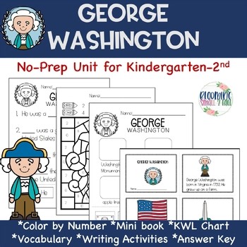 George Washington Activities Presidents Day Worksheets K 2 Social Studies