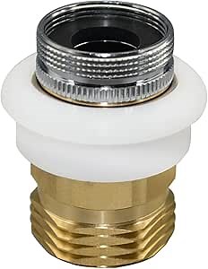 Dishwasher Snap Coupling Adapter, 15/16-27 Male or 55/64-27 Female x 3/4 Male Hose, Brass (10521)