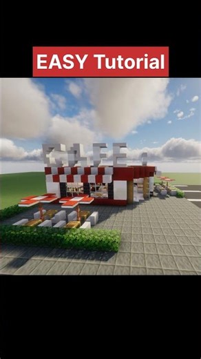 Minecraft CAFE Easy Tutorial #minecraft