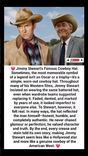 The Worn-Out Cowboy Hat That Defined Jimmy Stewart 🤠❤️ #shorts #viral #trending