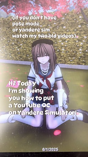 Here I am finally motivated to redo a tutorial for you 😭#yanderesimulator#posemode#yansimtutorial#ocyansim#dl#foryou#pourtoi#tuto#yansimposemod#tuto#yansim