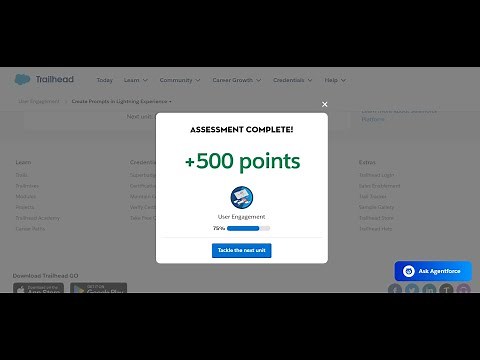 Create Prompts in Lightning Experience At User Engagement - Trailhead Salesforce 2025