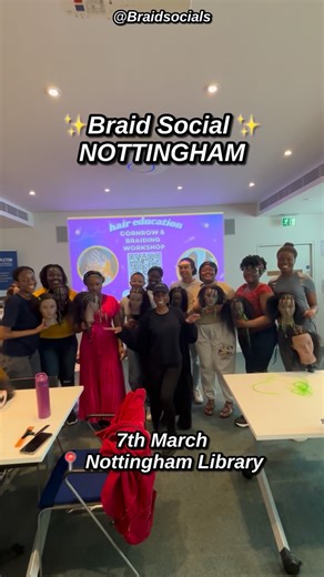 Braid Social | by IVY WILD on Instagram: "Braid Social is coming to Nottingham! 📍 🗓 Date: 7th March 📍 Location: Nottingham Library ⏰ Duration: 3 hours of expert-led education Learn the “IVY WILD” way—where precision formulations meet professional-grade results. 👇 Tag a friend who needs to level up their braiding game! #BraidSocial #IvyWild #Trichology #NottinghamEvents"