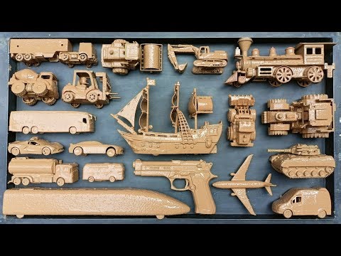 Membersihkan Mainan Mobil Balap, Truk Molen, Pesawat, Kereta Cepat, Bus Telolet, Forklift, Slender