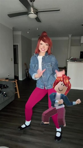YAY ROBLOX TREND😛🥓#robloxfyp #robloxcosplay #baconhair #acornhair #robloxdance
